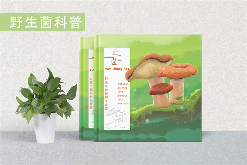  野生菌科普進校園精裝宣傳畫冊制作